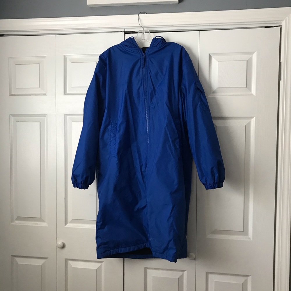 Navy blue swim parka